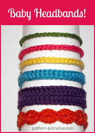Free Crochet Pattern Six Styles Of Baby Headbands Pattern