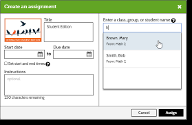 Educators are able to assign homework and assessments. Assign Content To Students