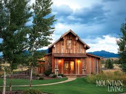 Rustic Retreat Mountain Living July 2014 Barn Style House Rustic Barn Homes Rustic House