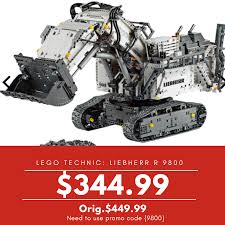 Lego Technic Liebherr R 9800 42100 In 2020 Lego Technic Lego Promo Codes