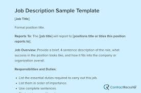 List Of Job Description Ideas Templates And Samples Free