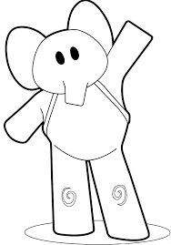 Here you can also download online lioyd, jay, kai, nya, sensei wu and. Drawing Elly The Pink Elephant Greeting Us Coloring Page
