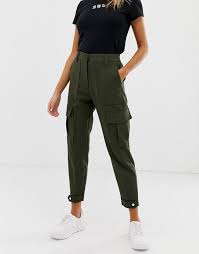 Bershka Black Cargo Pants With Chain Bershka Utility Cargo Pants In Khaki Asos Cargo Pants Women Outfit Bershka Outfit Cargo Pants Women
