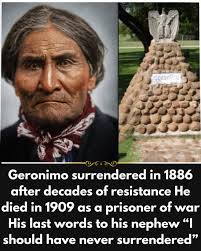 FREEDOM OF THE WIND GO YAA TE GERONIMO A MAN FOR ALL SEASONS AND ALL TIMES  From the ones who knew him well. Several years after our capture and after  I returned