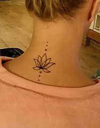 Beautiful Lotus Neck Tattoo Neck Tattoo Flower Neck Tattoo Lotus Neck Tattoo