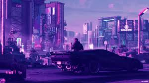 cyberpunk 2077 synthwave car digital art vehicle futuristic city 1080p wallpaper hdwallpaper desktop futuristic city cyberpunk 2077 synthwave