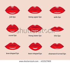 set of vector lips shapes set of illustrations with