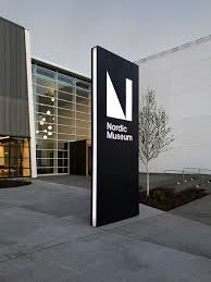Seattle S Nordic Museum Rebrands To Reflect Contemporary Culture Monument Signage Exterior Signage Architectural Signage