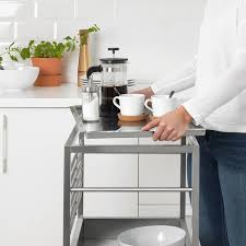 Compared to the conventional countertops seen in many homes, a stainless steel countertop is more durable, hygienic, and easier to clean. Kungsfors Stainless Steel Kitchen Trolley Ikea