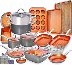 Copper Pots And Pans Set Nonstick Cookware Set 23pc Induction Cookware Sets Copper Cookware Set N Ceramic Cookware Set Copper Cookware Set Pots And Pans Sets