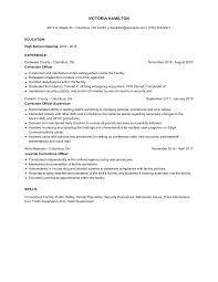 correction officer resume examples and