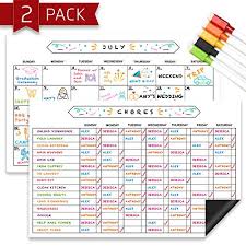 chore chart and monthly calendar white board set magnetic