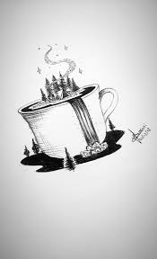 Coffee Sketch Coffee Cup Drawing Pen Art Drawings Coffee Cup Tattoo