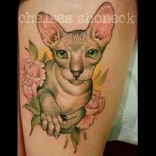 Die Stolzen Tiere Sind Intelligent Lebhaft Warmherzig Und Treu Die Sphynx Katze Benannt Nach Der Altagyptischen Tattoo Tiere Haarlose Katzen Katzen Tattoo