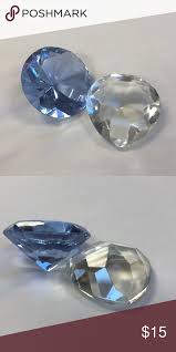 Two Glass Fake Gems Gems Accent Decor Colorful Decor