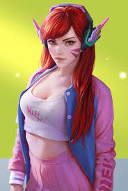 Hana Song (D.va) portrait: Overwatch game digital... (15 Dec 2019)｜Random  Anime Arts [rARTs]: Collection of anime pictures