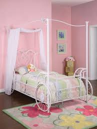 A slightly distressed finish looks stylish and elegant, especially when combined with upholstery and white sheets. Powell Princess Emily Carriage Canopy Twin Size Bed Walmart Com Walmart Com