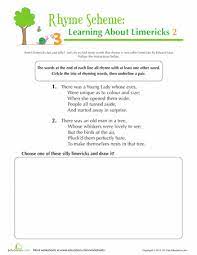 Limerick Rhyme Scheme Worksheet Education Com Rhyme Scheme Rhymes Writing Lesson Plans