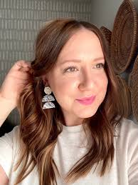 Kailani Clay Rattan Black and White Tropical Boho Clay Earring,  Lightweight, Boho Style, Polymer Clay Earring