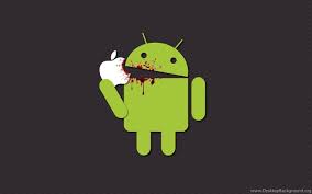 According to citrusbits , android's play store security is very low compared to that of apple's app store. Wallpapers Android Robot The Apple Killer Hd Mega 1280x800 Desktop Background