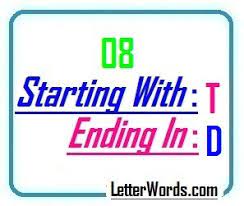 A few days ago wizards of the coast made the d&d basic rules available as a free download in pdf format. Eight Letter Words Starting With T And Ending In D Letterword Com