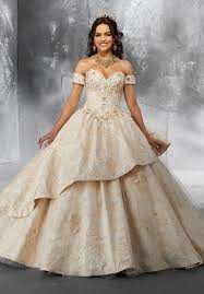 5 out of 5 stars. Beaded Brocade Ballgown With Tulle Skirt Overlay And Brocade Flounce Detachable Brocade Sleeves Morilee Germany