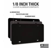 Amazon.com: 2 Black Ultra Thick Blank Aluminum Composite ...