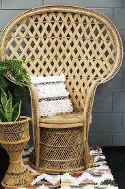 Vintage Peacock Chair Wicker High Back Fan Rattan Mid Century Bohemian Boho Local P U Chicago Il Decor Home Decor Chair And Ottoman