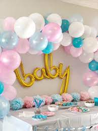 Diy Balloon Garland For Magical Baby Shower Pink Blue Baby Shower Pink Blue Baby Shower Blue Baby Shower Magical Baby Shower