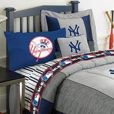 New York Yankees Queen Size Sheets Set Ny Yankees Bedroom Yankee Bedroom Baseball Bedroom