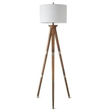 Oak Wood Tripod Floor Lamp Brass Includes Led Light Bulb Threshold Cheap Floor Lamps Wood Floor Lamp Brass Floor Lamp