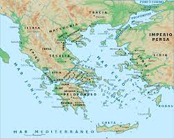 La antigua grecia comienza en el año 1200 antes de cristo y acaba en el año 146 también antes en la antigua grecia las mujeres, los esclavos y los extranjeros no eran considerados ciudadanos. File Mapa Grecia Antigua Svg Wikimedia Commons