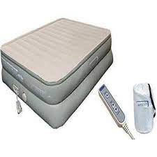 The main pump is used to inflate the mattress in a four minute period it will shut off automatically once done. Aerobed Aerobed Premier Luxury 3 Layer 20 High Queen Air Mattress With Built In Pump And Storage Bag Inflated Dimensions