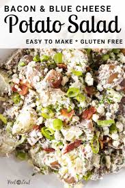 Blue Cheese And Bacon Potato Salad Recipe In 2020 Blue Cheese Potato Salad Potatoe Salad Recipe Red Potato Salad