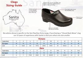 22 conclusive sanita size conversion chart