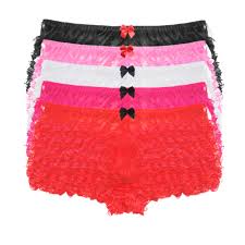 Mens Ruffled Lace Girly Briefs Sissy Crossdress Panties Bikinis Underwear  Pouch | eBay