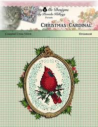 For larger pictures & complete instructions, click on the image below. Christmas Cardinal Ornament Cross Stitch Pattern