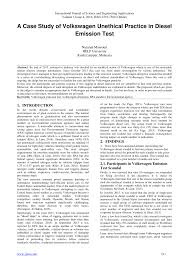 Dies zeigen interviews mit insidern und zahlreiche interne unterlagen, darunter mails und chatprotokolle, die report münchen vorliegen. Pdf A Case Study Of Volkswagen Unethical Practice In Diesel Emission Test