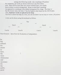 How to alphabetize a list in word. Solved Arrange The Following Words Into A Maxheap 30 Poi Chegg Com
