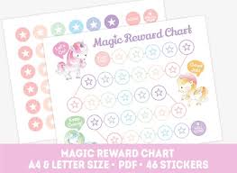 Printable Unicorn Reward Chart Pony Behavior Chart For Girl