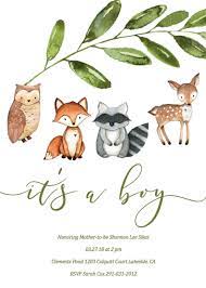 Woodland Baby Shower Invitation Boy Woodland Baby Shower Etsy Woodland Baby Shower Invitations Woodland Creatures Baby Shower Baby Shower Invitations For Boys