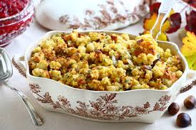 The cornbread dressing balls use leftover cornbread dressing with a little cheese added to it. Thanksgiving Cornbread Stuffing Crumbs On The Table