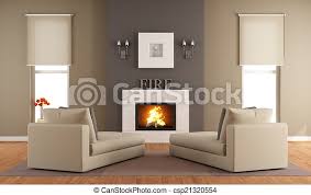 Rustic living room by avon architects & designers rmt architects. Contemporary Living Room With Fireplace Ant Two Long Chair Rendering Canstock