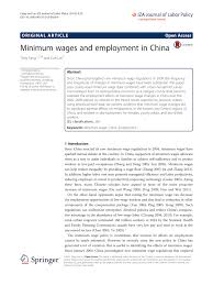 Federal minimum wage laws have been in effect for more than 90 years, but many small and midsize businesses (smbs) don't fully understand what the law editor's note: Pdf Minimum Wages And Employment In China