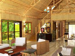 Polynesian 1619 Bamboo Home Interior Rendering Bamboo House Design Simple House Design One Storey House