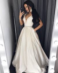 Jun 03, 2021 · destination wedding dresses come in a wide range of styles, from laidback slip dresses to lace ball gowns. Deep V Neck Satin Dress Off 66 Medpharmres Com