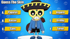 Test your memory and rediscover your favourite characters from brawl stars: Brawl Stars Guess The Skin Undertale Quiz Brawl Stars Youtube