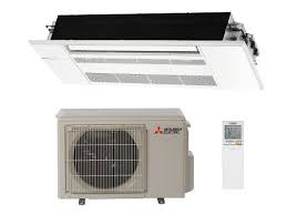 The 24000 btu this dual zone inverter mini split ac with ceiling cassette can cool or heat two separate zones (2 x 12000 btu) for a total coverage area of 1100 ft² (two. Mitsubishi 9k Btu One Way Ceiling Cassette Heat Pump Ductless Mini Split System