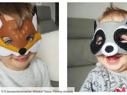 Couture Facile 2 Masques Animaux A Faire Avec Les Enfants Masque Animaux Masque Renard Masque