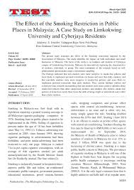 Pdf The Effect Of The Smoking Restriction In Public Places In Malaysia A Case Study On Limkokwing University And Cyberjaya Residents